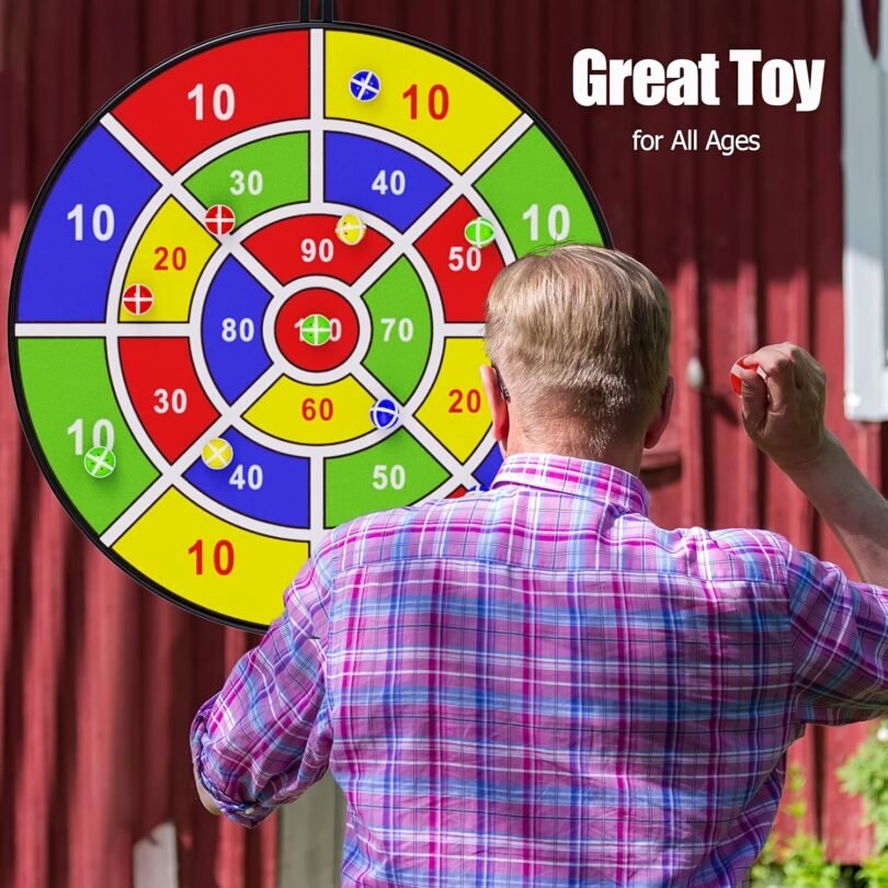 29" Large Dart Board For Kids, Kids Dart Board With Sticky Balls, Boys Toys, Indoor/SportOutdoor Fun Party Play Game Toys, Birthday Gifts For 3 4 5 6 7 8 9 10 11 12 Year OldBoys Girls - Image 2