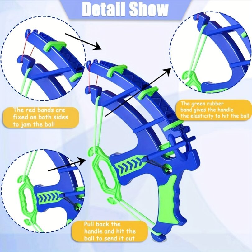 Kids Soft Foam Ball Crossbow Set, Competitive Intellectual Shooting Game, Safe Fun, Hand-Eye Coordination Exercise, Perfect Gift for Christmas, Halloween, Thanksgiving, Birthday, Mixed Colors, Plastic Construction - Image 4